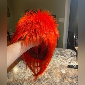 Good quality (Japan made) unisex orange punk mullet wig-last minute Halloween